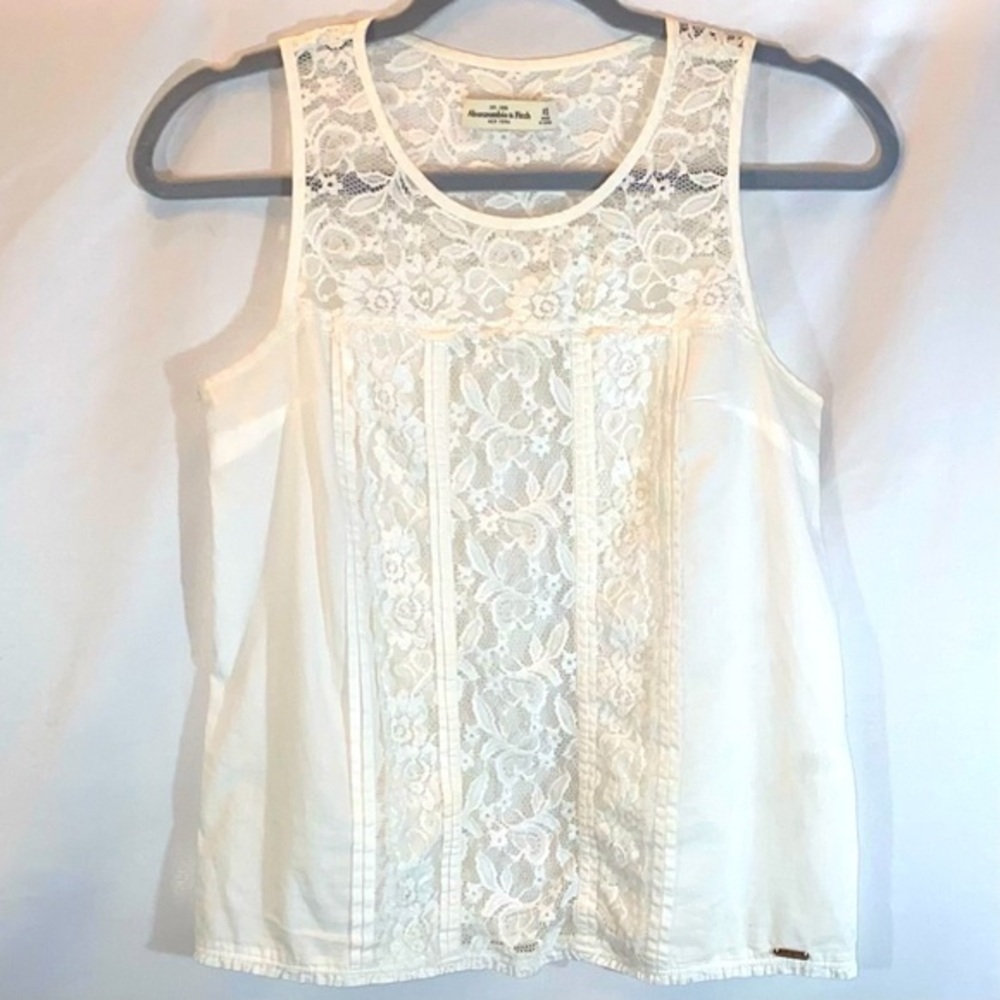 Abercrombie & Fitch XS ivory BOHO sleeveless top